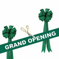 Grand Opening Kit-10 1/2" Ceremonial Scissors, Ribbon, Bows (Green)